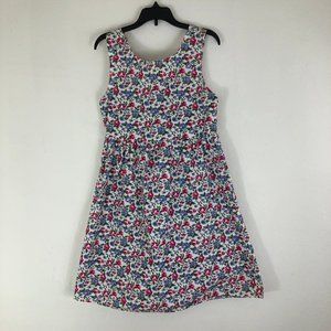 90s vintage Little Girl's preteen country floral cotton midi sundress XL